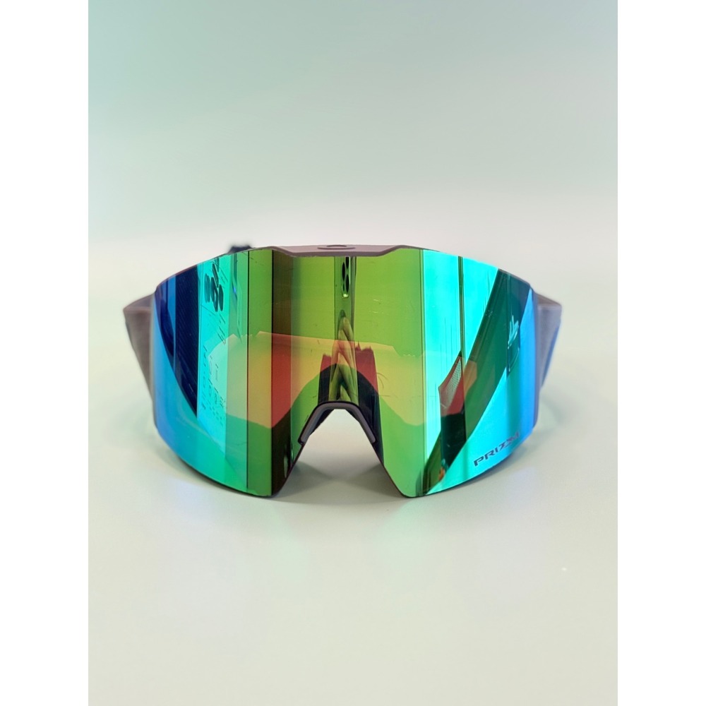 Oakley Line Miner L Snow Goggles Prizm Green Mirror Lens Olive Green Strap